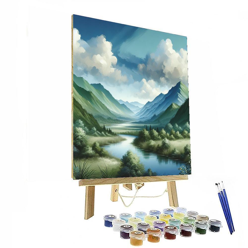 Peaceful Mountain Escape Numbered Painting Kits