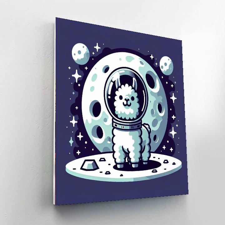 Lunar Llama Exploration Numbered Painting Kits