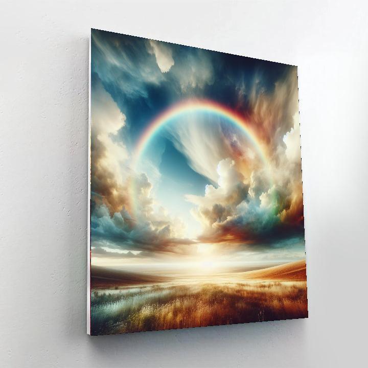 Rainbow Over The Plains Paint By Numbers Art