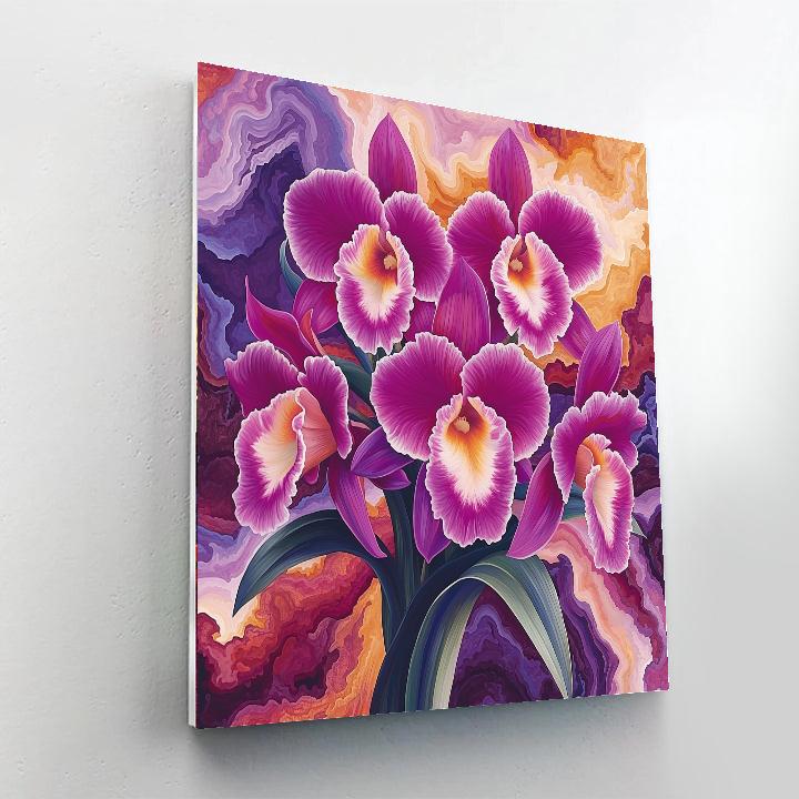 Georgia O'Keeffe Inspired Elegant Orchids  Paint By Number