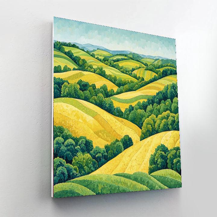 Georges Seurat Inspired Harmonic Fields  Numbered Painting Kits