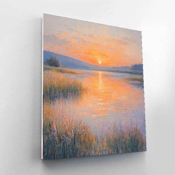 Monet Inspired Sunset Bliss  DIY Paint By Numbers