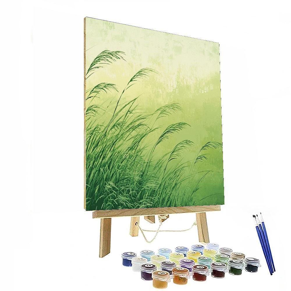 Utagawa Hiroshige Inspired Windswept Grasses Of Summer  Painting By Numbers Kit