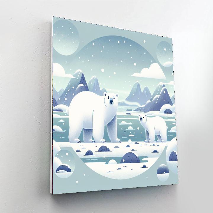 Polar Bear Arctic Expedition Paint By Numbers Art