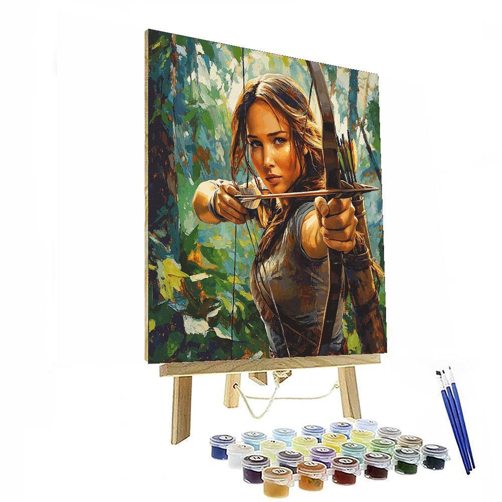 Jennifer Lawrence: The Fearless Leader Of The Rebellion Numbered Painting Kits