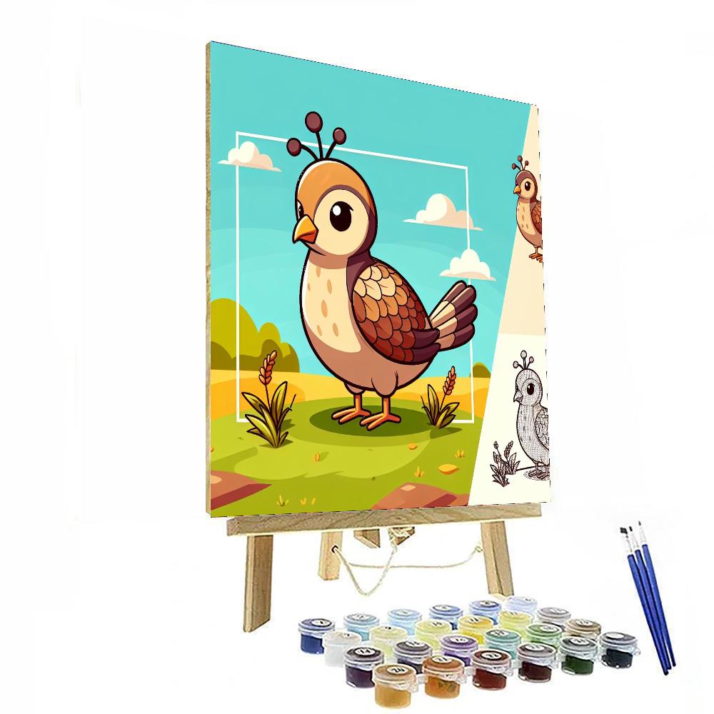 Quizzical Quail Paint By Numbers Art