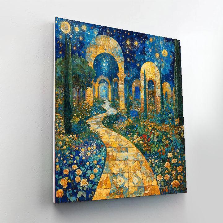 Gustav Moreau Inspired Mystical Celestial Garden  Paint By Numbers