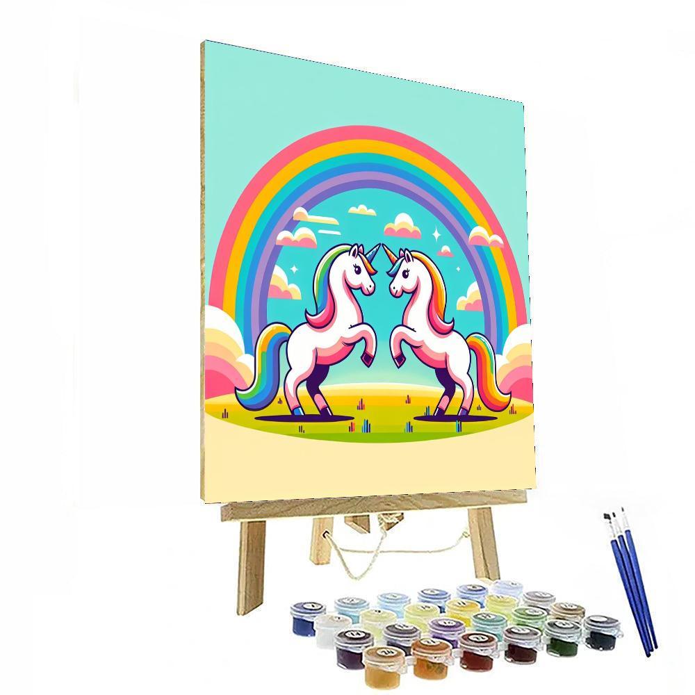 Majestic Unicorn Fields Number Painting