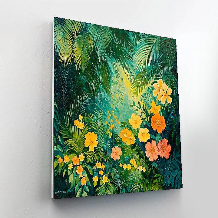 Henri Rousseau Inspired Tropical Escape Enchantment  Paint By Color