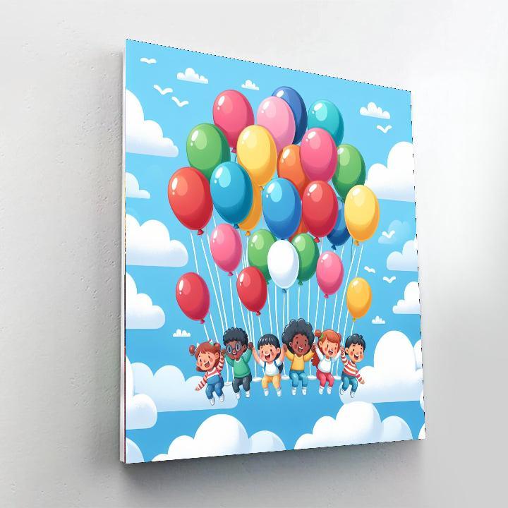 Bouncy Balloon Ride Numbered Painting Kits