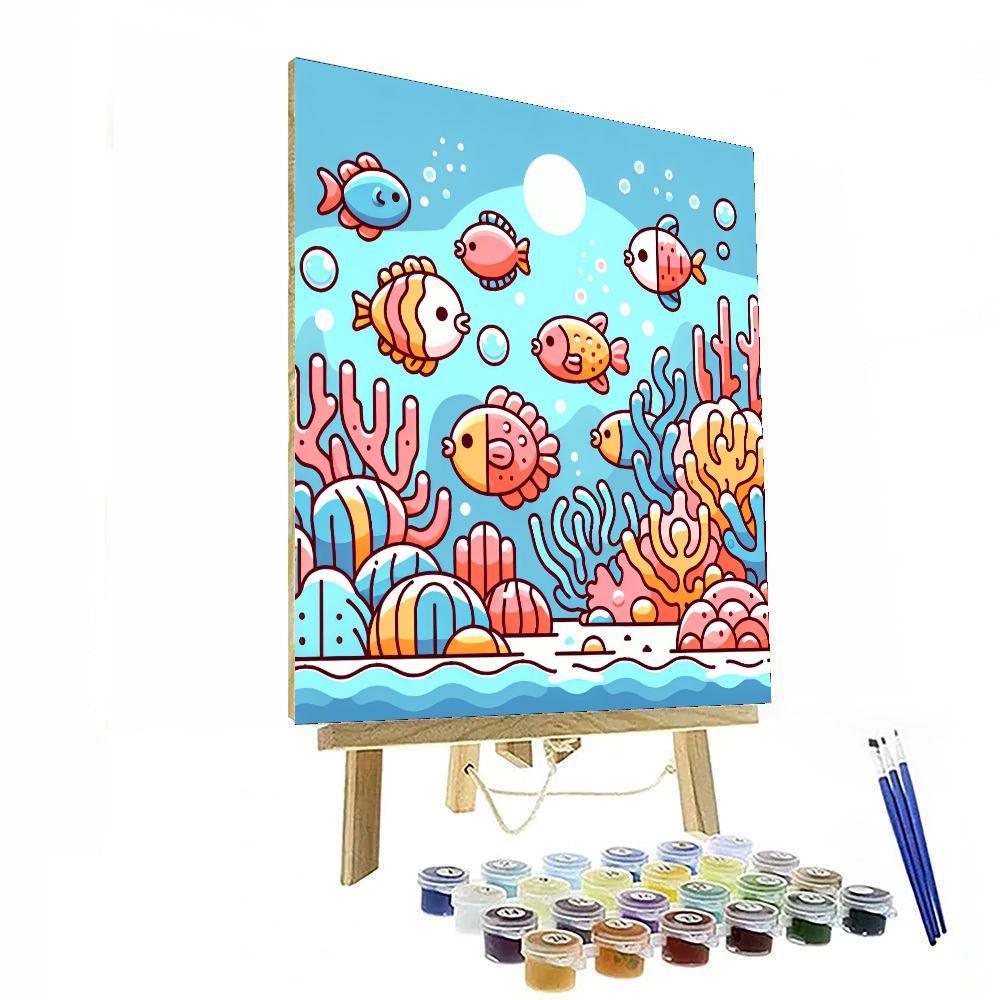 Vibrant Ocean Coral Reef Paint By Color