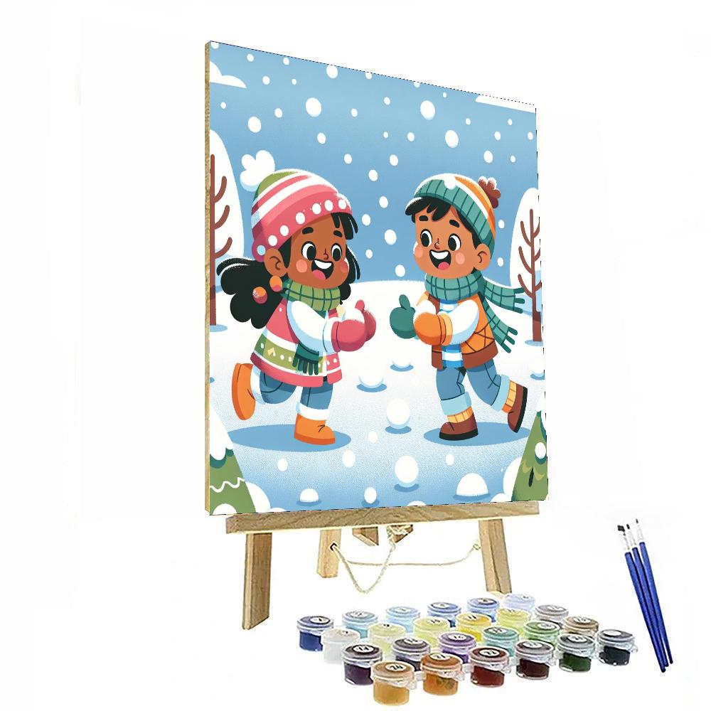 Winter Wonderland Walk Number Painting