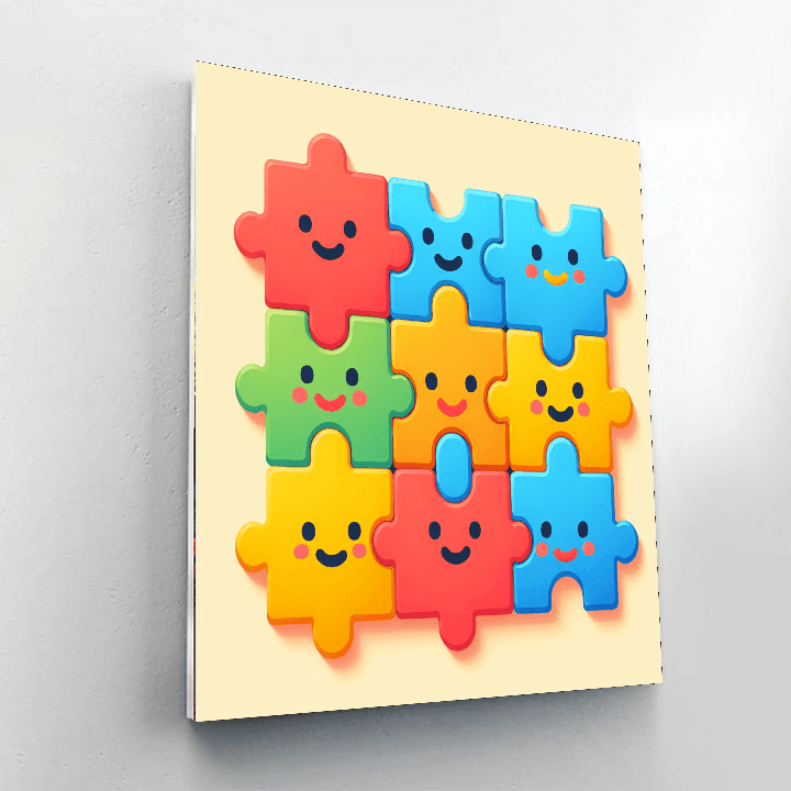 Joyful Jigsaw Puzzle Painting By Numbers Kit