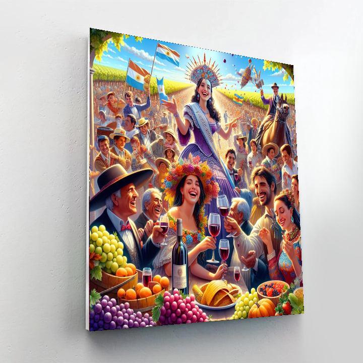 Fiesta Nacional De La Vendimia Number Painting