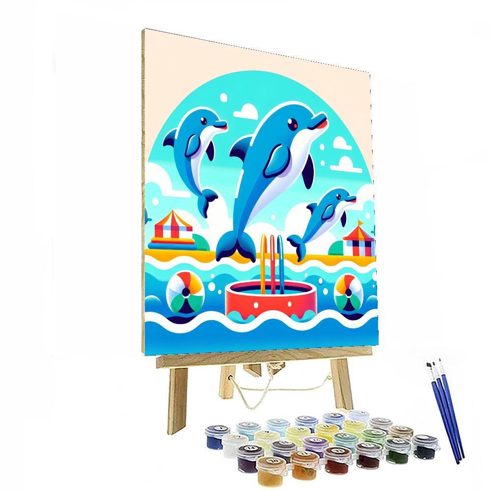 Seaside Dolphin Show Paint By Numbers