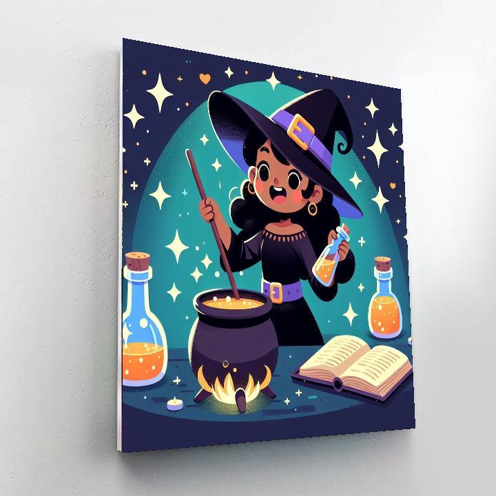 Little Witch's Potion Class Paint By Color