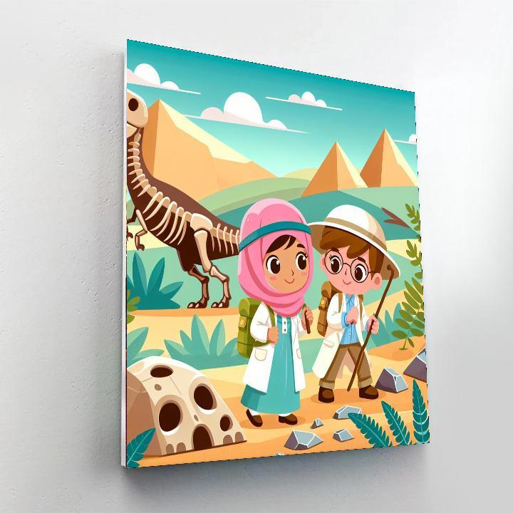 Adventurous Dinosaur Hunt Numbered Painting Kits