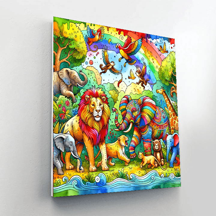 Friendly Zoo Adventure Paint By Numbers Kits
