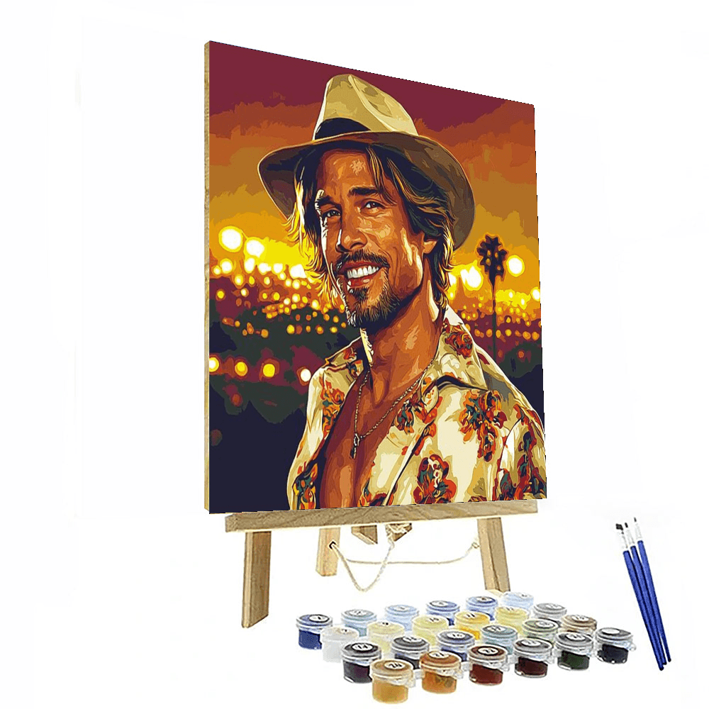 Brad Pitt: The Golden Star Of Cinematic Excellence Paint By Numbers