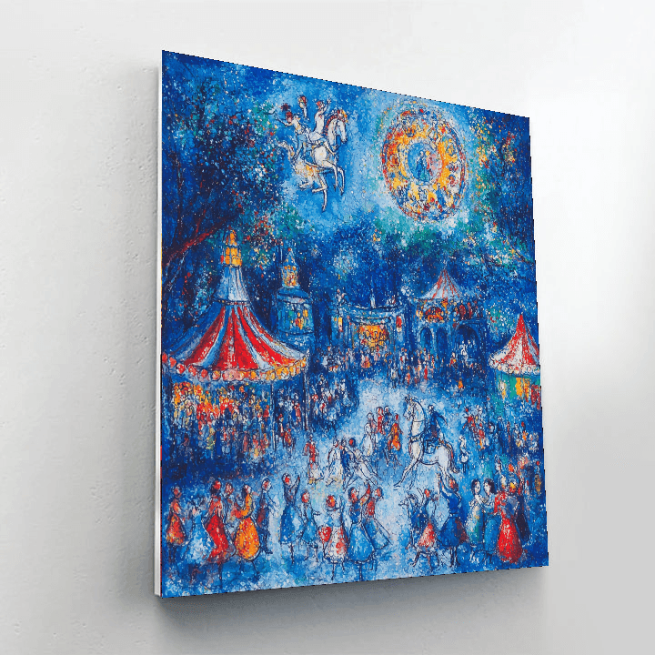 Marc Chagall Inspired Eccentric Circus Parade  DIY Paint By Numbers