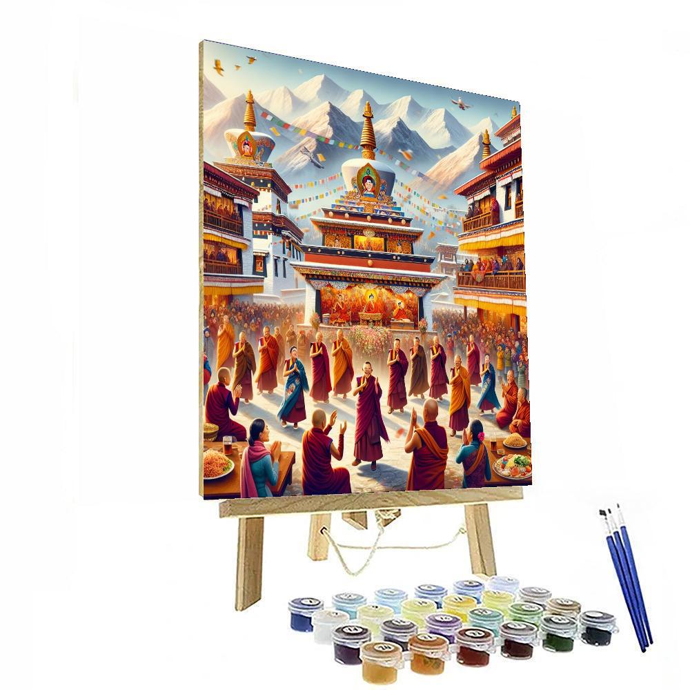 Losar Festival - Dharamshala Number Painting