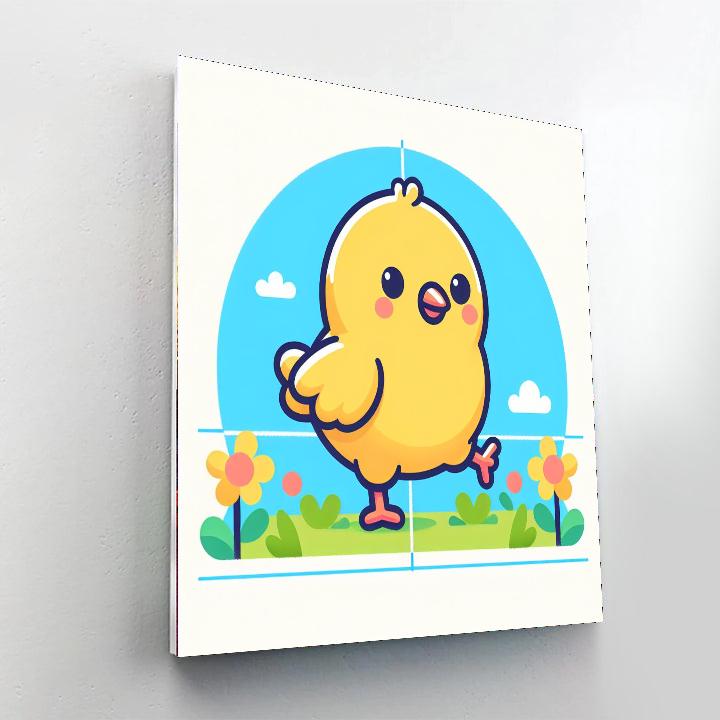 Sweet Baby Chick DIY Paint By Numbers