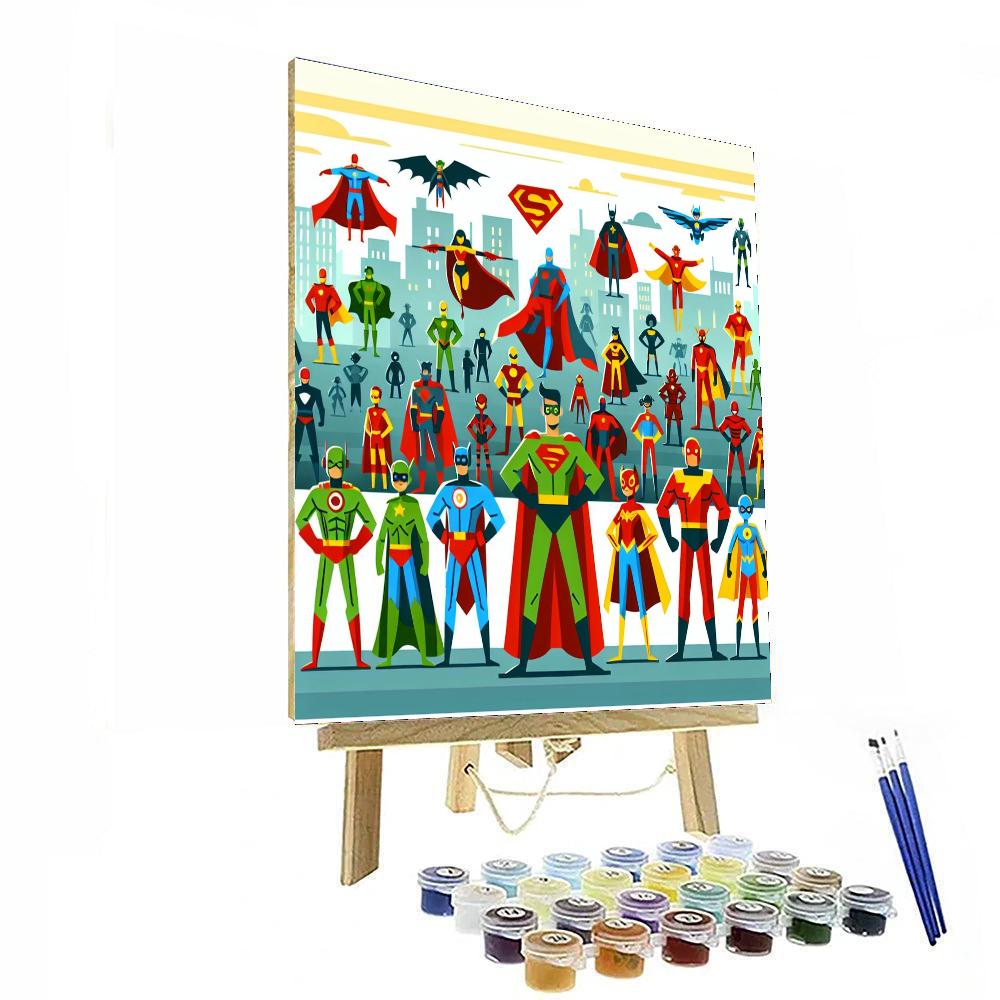 Superhero Adventure Camp Paint By Numbers Art