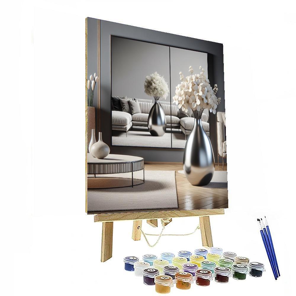 Lunar Reflection Vase Painting Number Kit