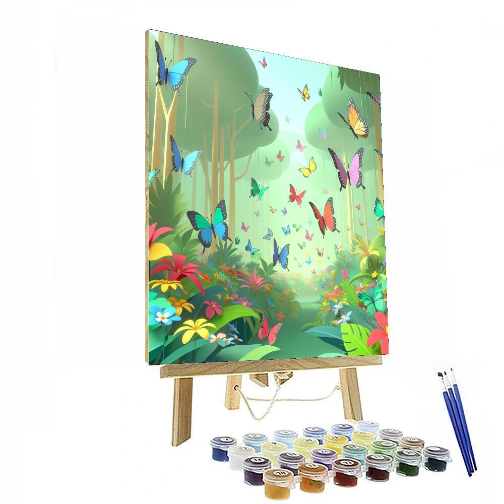 Rainforest Butterfly Ballet Numbered Painting Kits