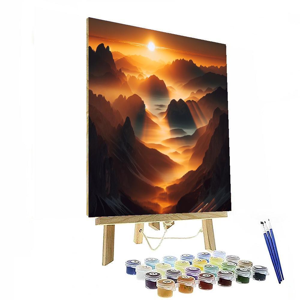 Majestic Mountain Morning Numbered Painting Kits