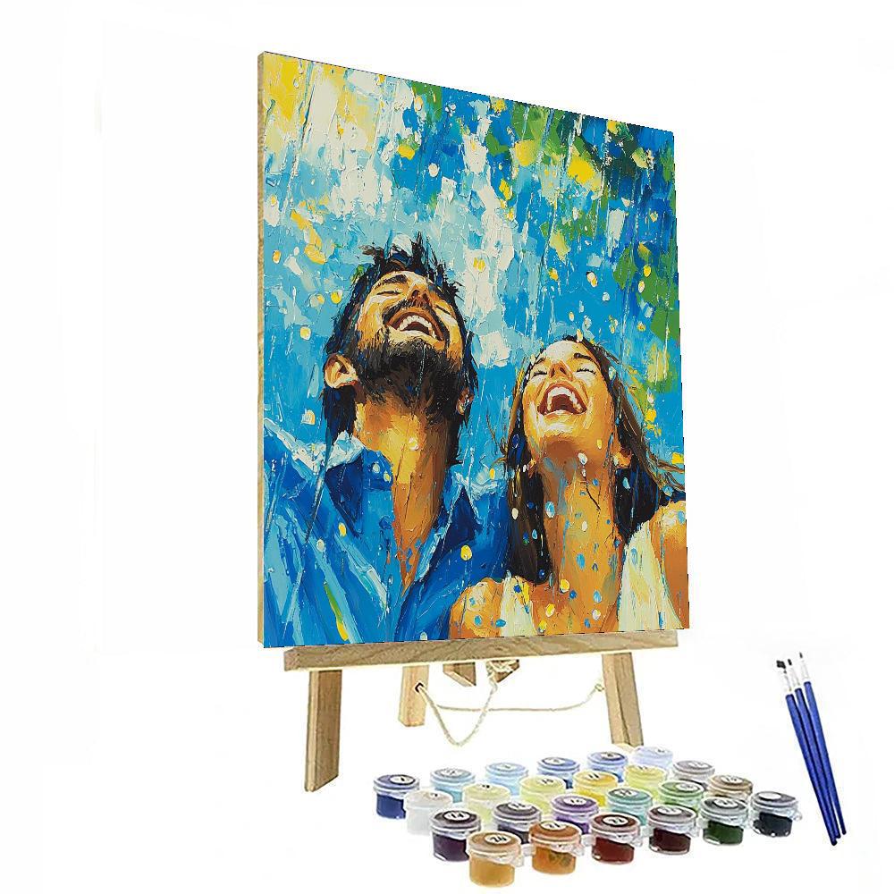 Joyful Rain Shower DIY Paint By Numbers