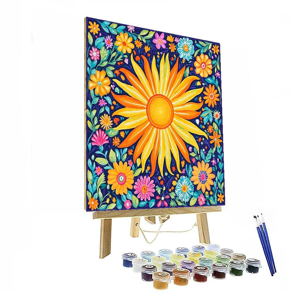 Frida Kahlo Inspired Ode To The Sun  Painting By Numbers Kit