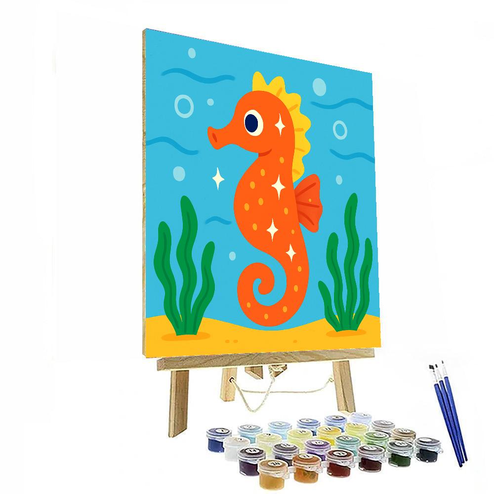 Sparkling Sea Horse DIY Paint By Numbers