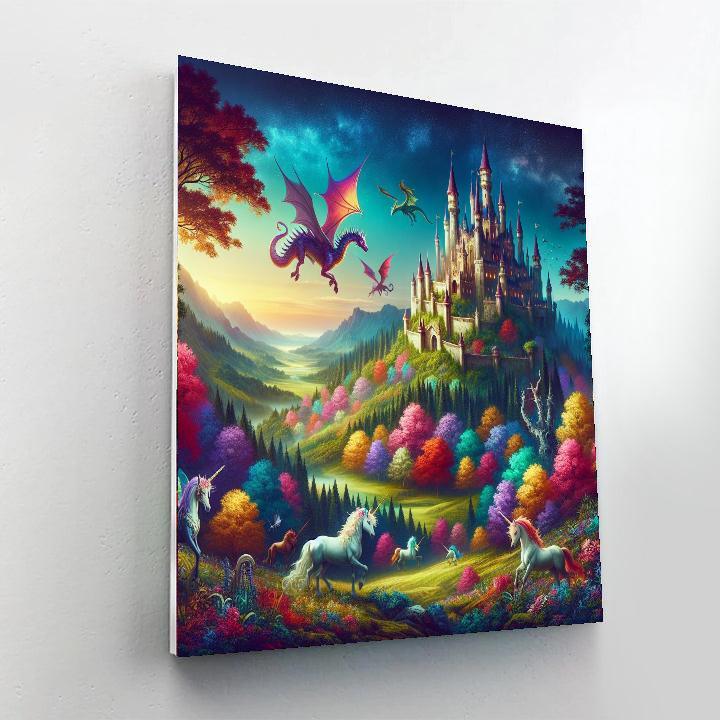 Fantasy Castle Adventure For Kids Numbered Painting Kits