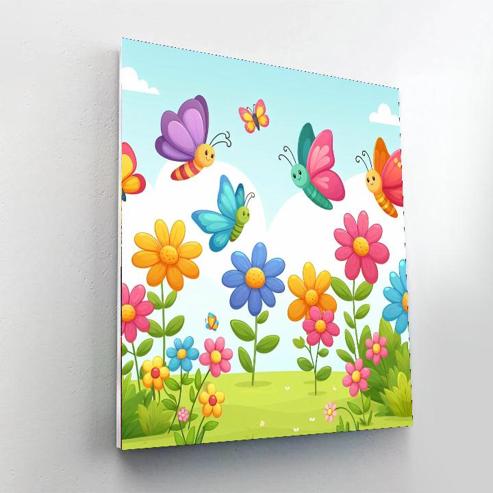 Butterfly Harmony Haven Painting By Numbers Kit