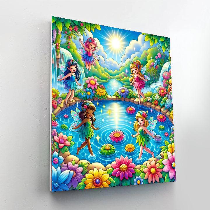Enchanting Fairy Pond Paint By Numbers Art