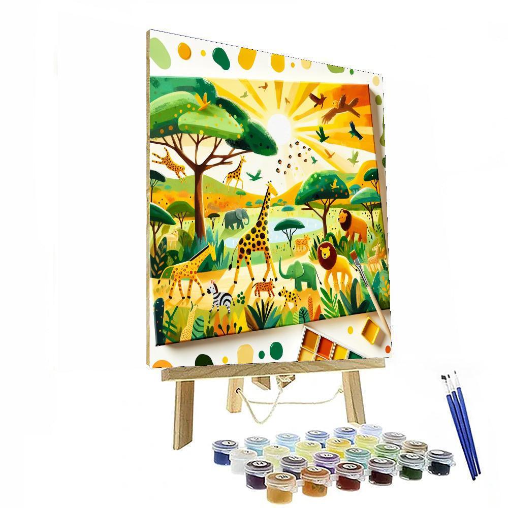 Bright Safari Adventure Numbered Painting Kits