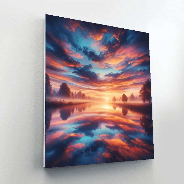 Sunset At The Lake Painting By Numbers Kit