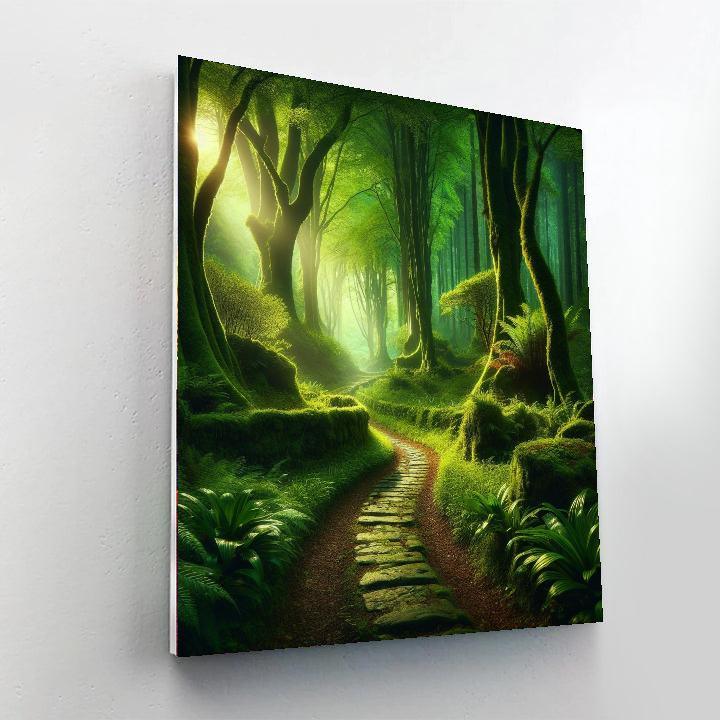 Secluded Forest Pathway Numbered Painting Kits