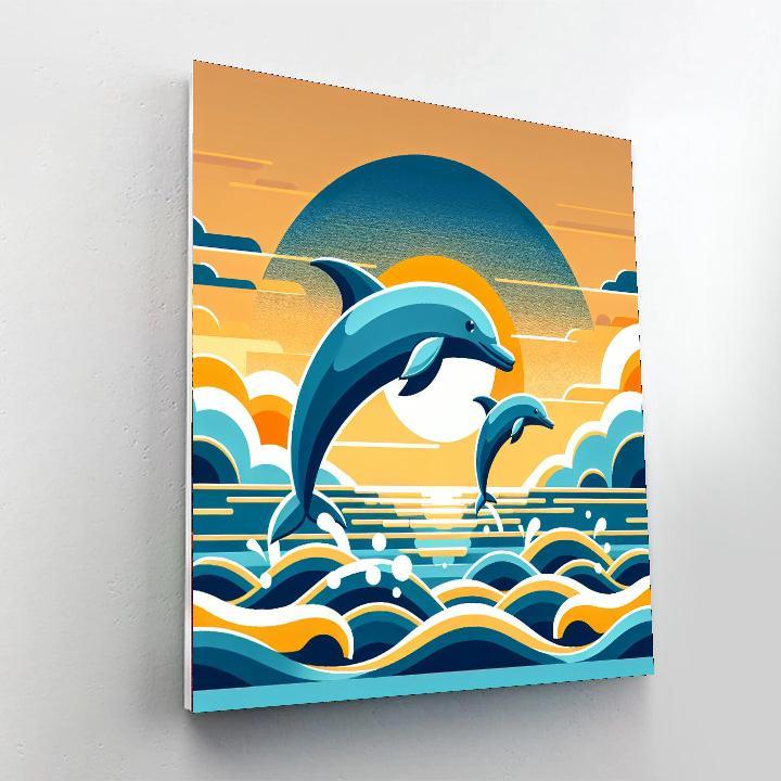 Ocean Dream Dolphin Numbered Painting Kits
