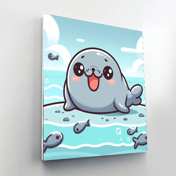 Sailing Seal Painting By Numbers Kit