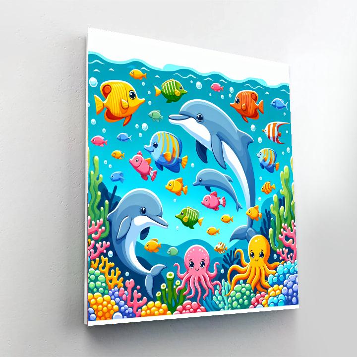 Delightful Underwater World Painting Number Kit