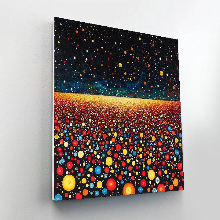 Yayoi Kusama Inspired Infinite Dotscape  Paint By Number