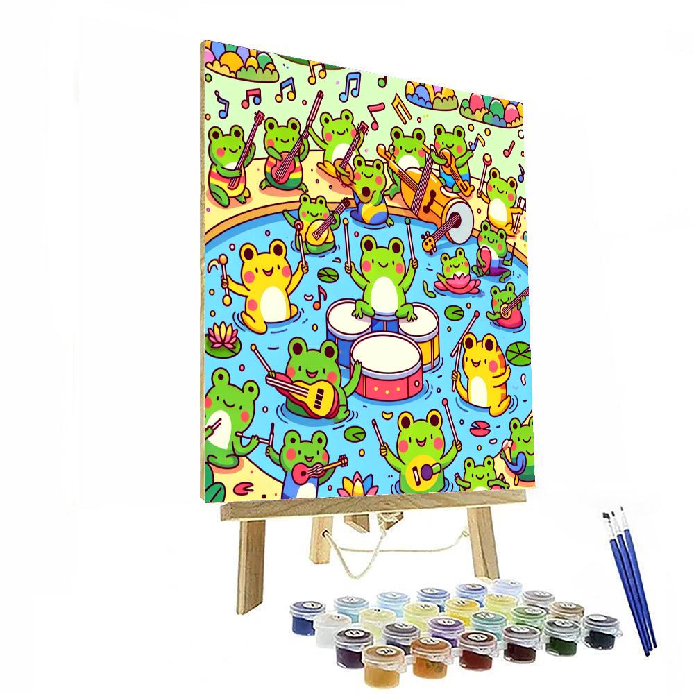 Hopping Frog Festival Paint By Numbers Art