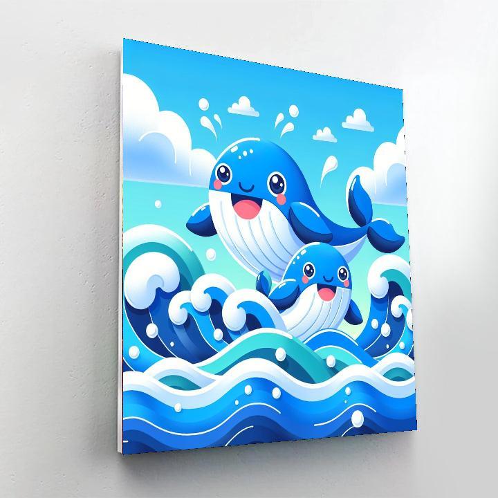 Sailing Whales Numbered Painting Kits