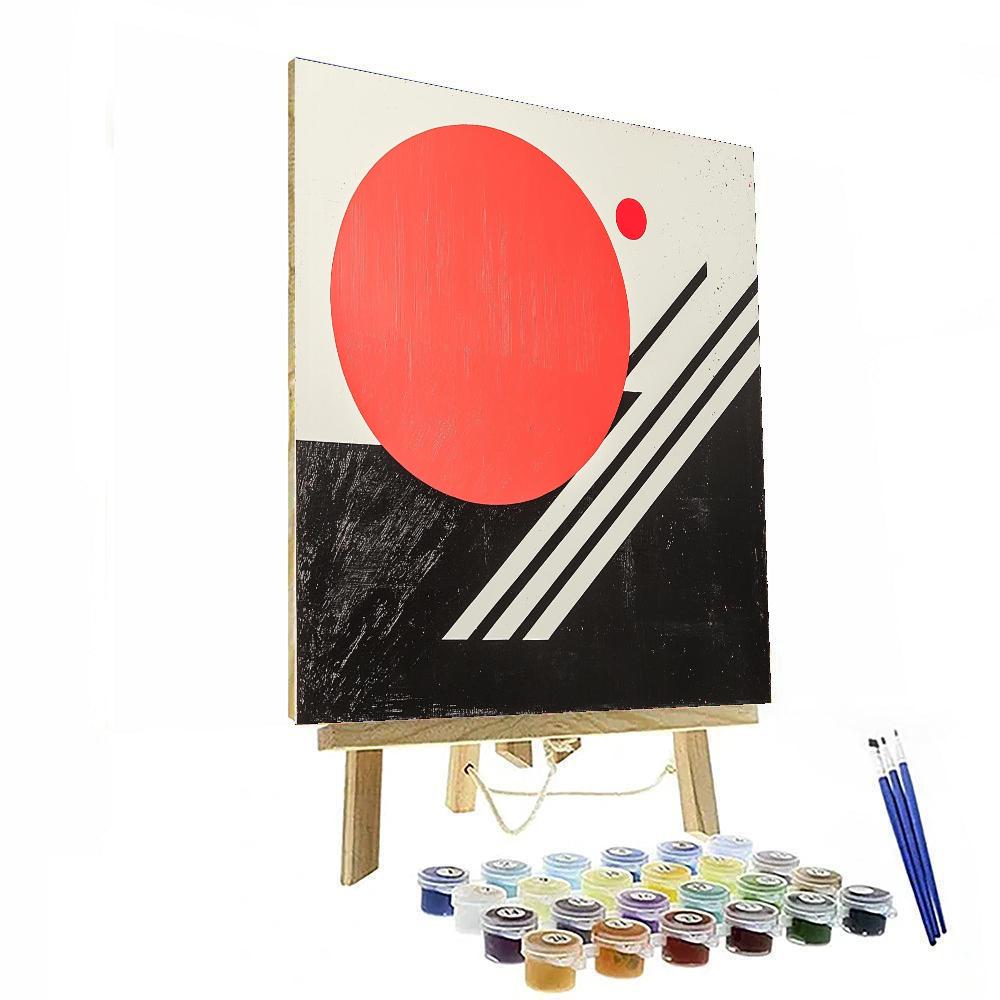 Kazimir Malevich Inspired Linear Expression  Painting Number Kit