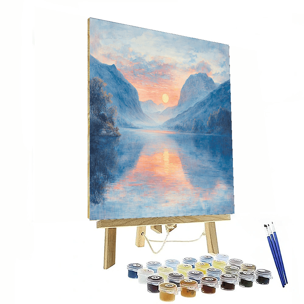 J.M.W. Turner Inspired Dreamy Watercolor Sunset - DIY Painting By Numbers Kit
