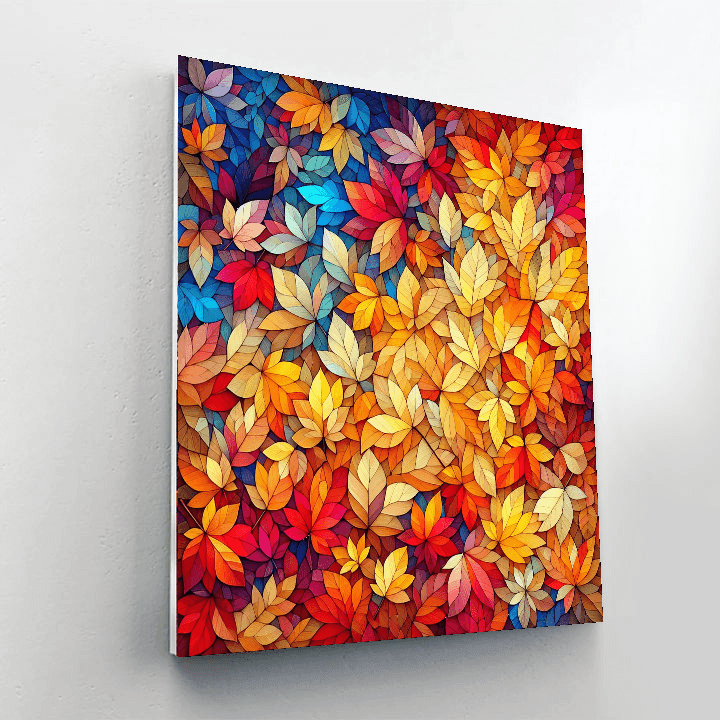 Autumn Leaves Mosaic Paint By Numbers Art
