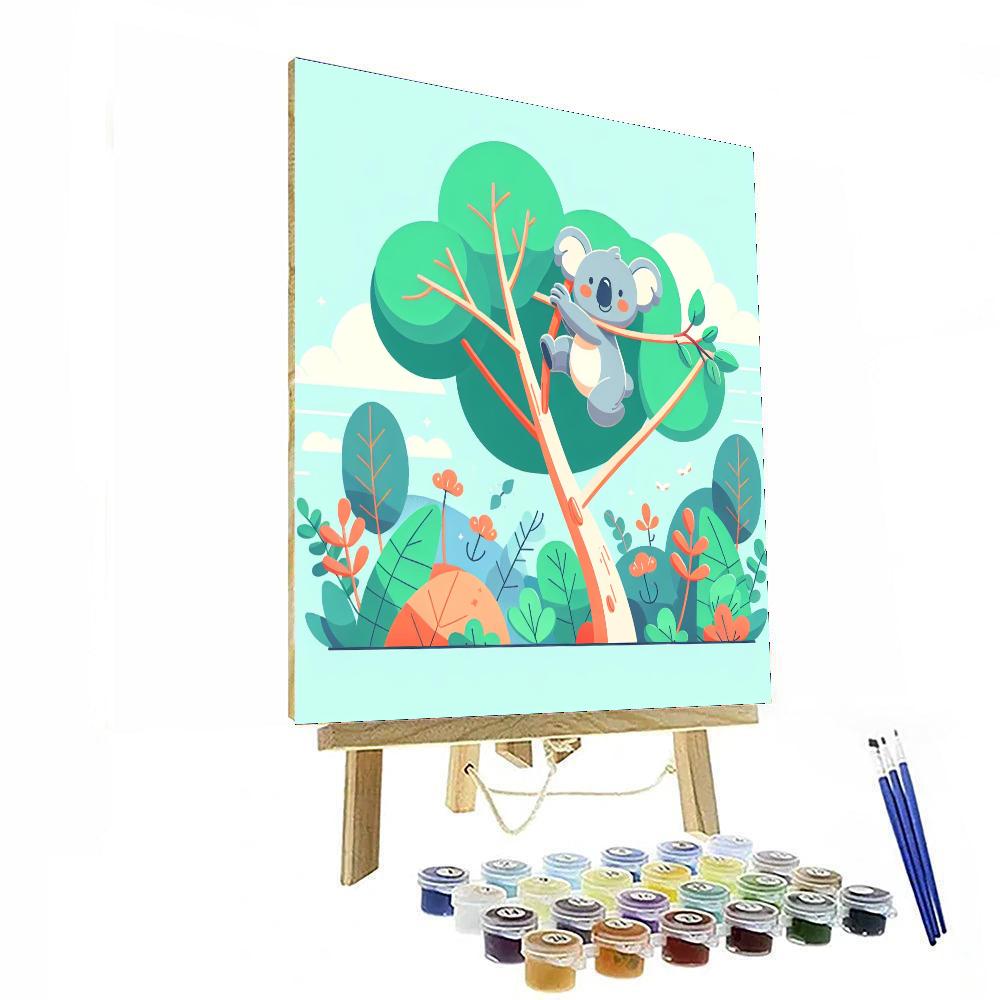 Adventurous Koala's Tree Trek Numbered Painting Kits