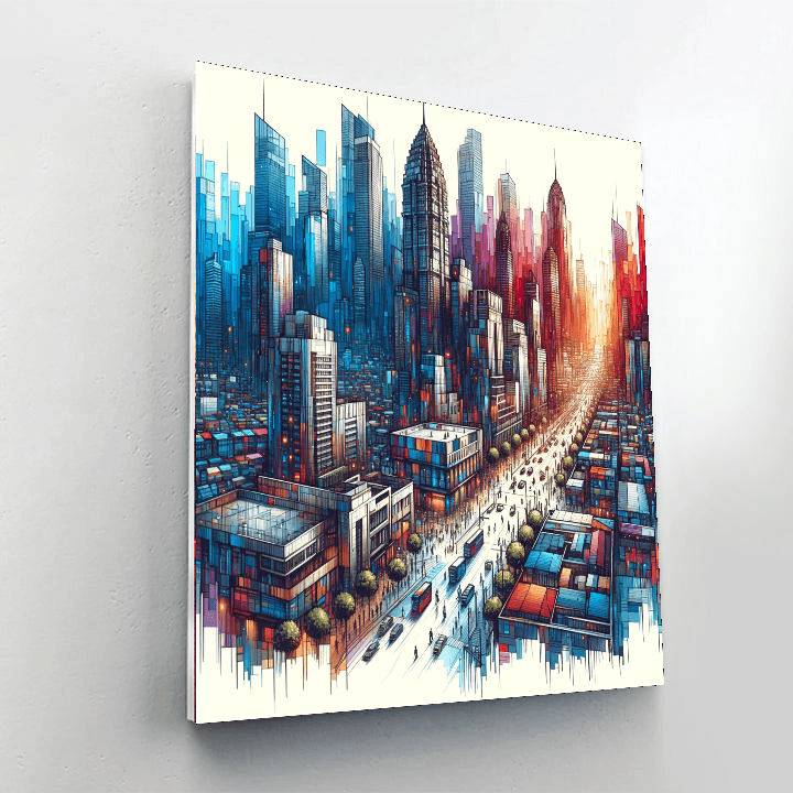 Urban Chic Cityscape Paint By Numbers Art